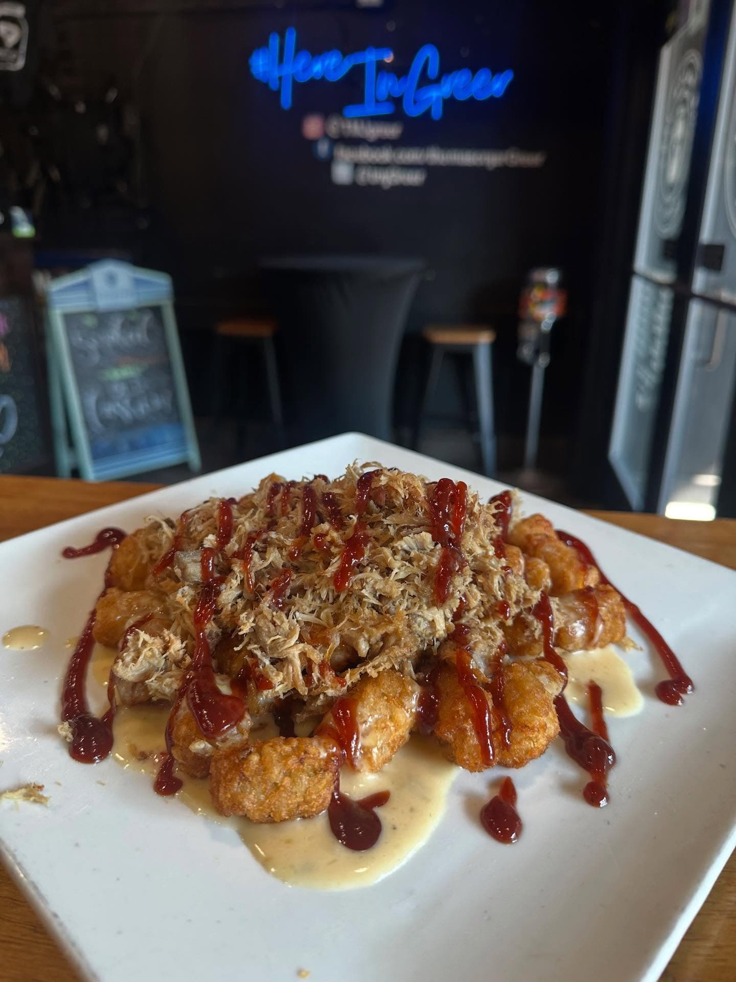 Tater tots at The Mason Jar bar and grill downtown Greer